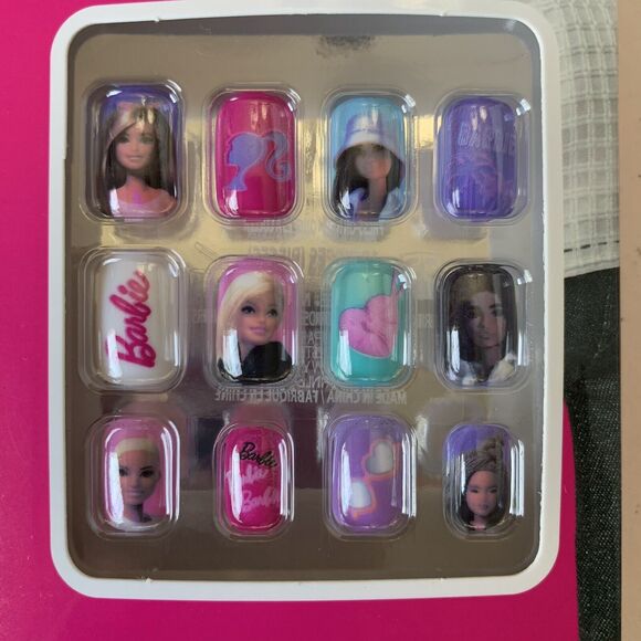 Barbie Press On Nails Glow in the Dark Rainbow 3 Variety Lot Child Size Ages 6+ - Picture 5 of 8